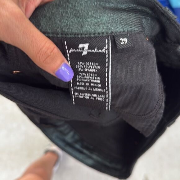 7 Jeans - Womens Size 29 - NWOT Green Metallic Jeans - Picture 7 of 7